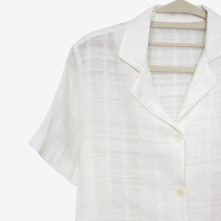 [2 colors] Clérie Jacquard Short-Sleeve Shirt