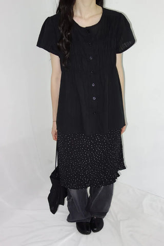 [3 colors] Hamellow Fit Shirred Blouse