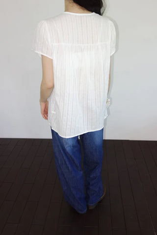 [3 colors] Hamellow Fit Shirred Blouse
