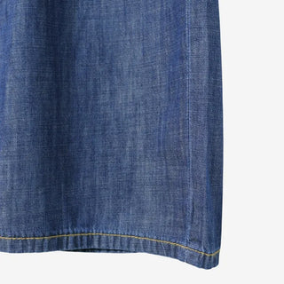 [2 colors] Multi-band curved denim pants