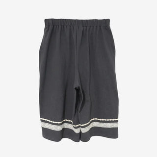 [2 colors] Seiki Lace Banding Bermuda Pants