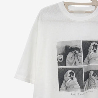 [2 colors] Doc Overfit Print Short Sleeve T-Shirt