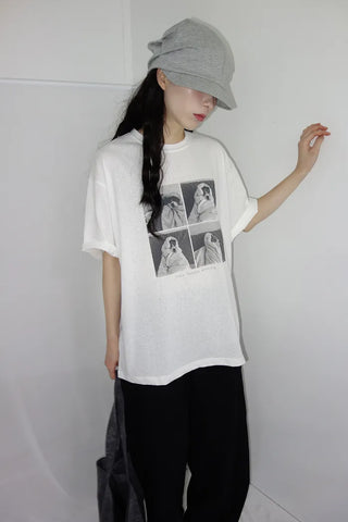 [2 colors] Doc Overfit Print Short Sleeve T-Shirt
