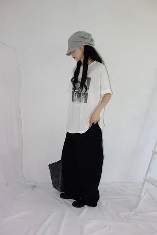 [2 colors] Doc Overfit Print Short Sleeve T-Shirt