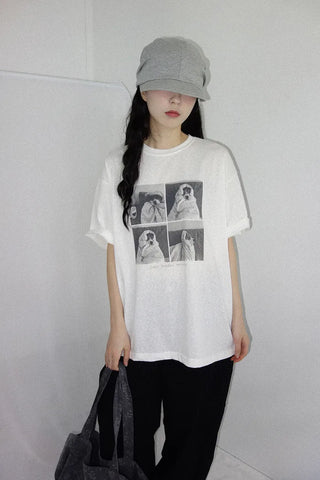 [2 colors] Doc Overfit Print Short Sleeve T-Shirt