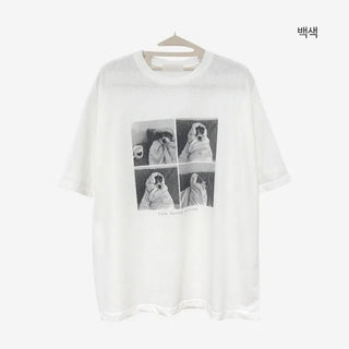 [2 colors] Doc Overfit Print Short Sleeve T-Shirt