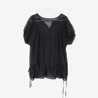 [3 colors] Elise Sheer Shirred Blouse