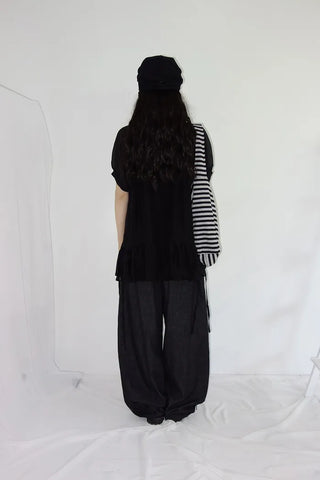 [3 colors] Elise Sheer Shirred Blouse