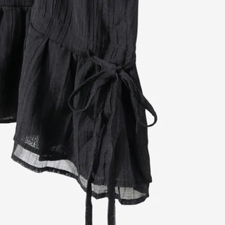 [3 colors] Elise Sheer Shirred Blouse