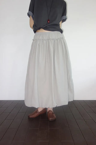 [3 colors] Bath Rock Frill Pumpkin Long Skirt