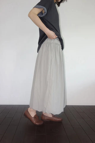 [3 colors] Bath Rock Frill Pumpkin Long Skirt