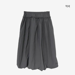 [3 colors] Bath Rock Frill Pumpkin Long Skirt
