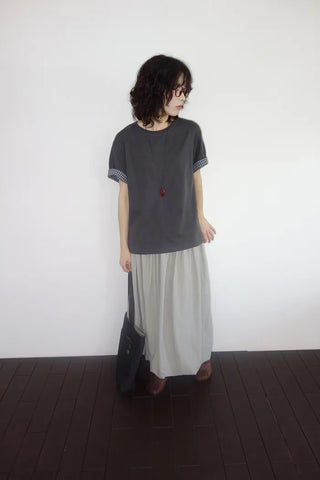 [3 colors] Bath Rock Frill Pumpkin Long Skirt