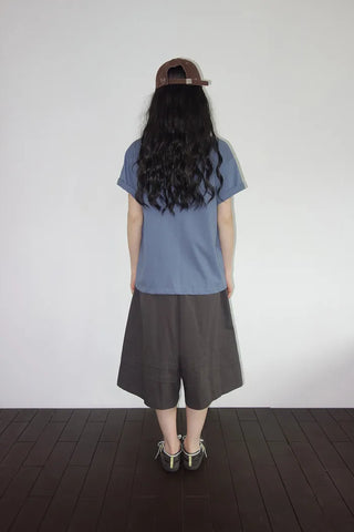 [2 colors] 7-part banded Bermuda shorts