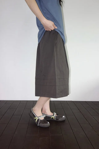 [2 colors] 7-part banded Bermuda shorts