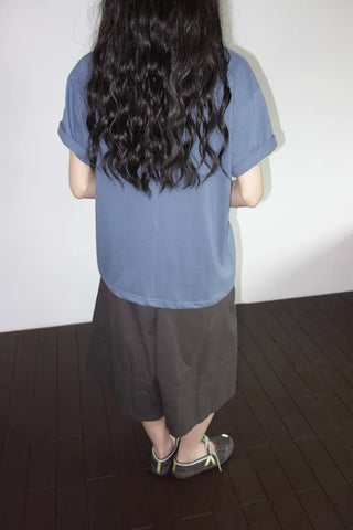 [2 colors] 7-part banded Bermuda shorts