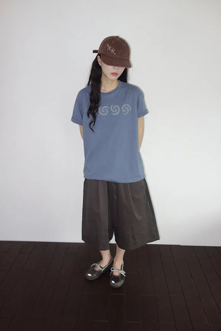 [2 colors] 7-part banded Bermuda shorts