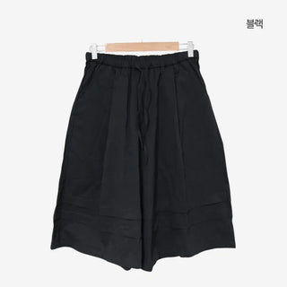 [2 colors] 7-part banded Bermuda shorts