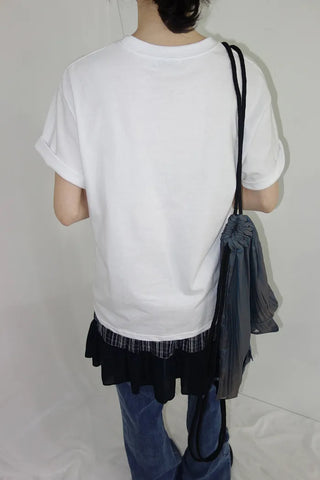 [3 colors] Haron check frill mini skirt
