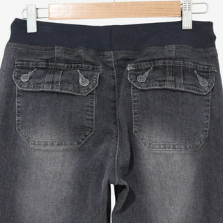 [4 colors] Denim Banding Bootcut Pants