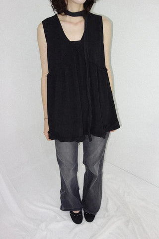 [4 colors] Denim Banding Bootcut Pants