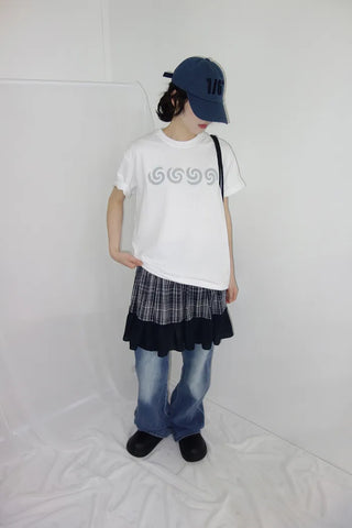 [4 colors] Denim Banding Bootcut Pants
