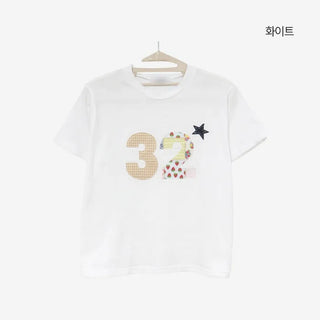 [2 colors] Toddy's Embroidery Patch Short-Sleeve T-Shirt