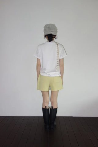 [2 colors] Toddy's Embroidery Patch Short-Sleeve T-Shirt