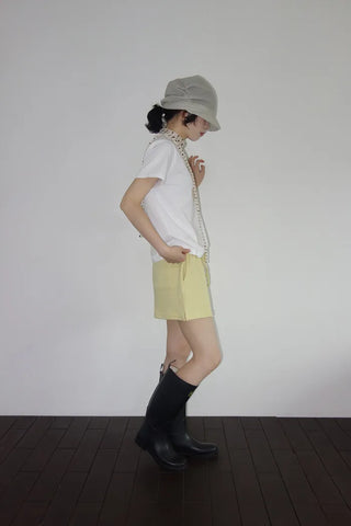 [2 colors] Toddy's Embroidery Patch Short-Sleeve T-Shirt