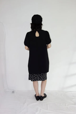 [2 colors] Tutu Lace Pintuck Dress