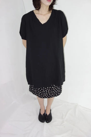 [2 colors] Tutu Lace Pintuck Dress