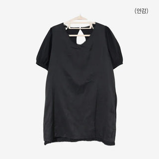 [2 colors] Tutu Lace Pintuck Dress