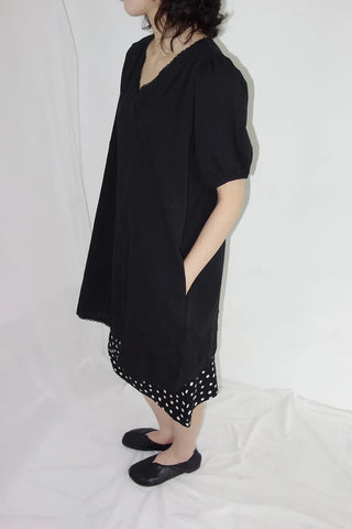 [2 colors] Tutu Lace Pintuck Dress