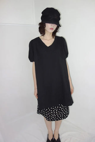 [2 colors] Tutu Lace Pintuck Dress