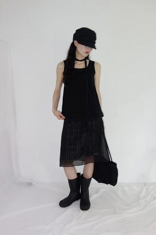 [3 colors] Search Layered Dot Sleeveless