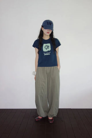 [3 colors] Yacht Bass Rock Banding Wide Pants