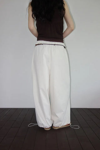 [3 colors] Yacht Bass Rock Banding Wide Pants