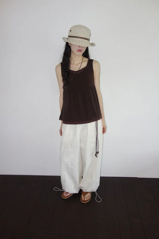 [3 colors] Yacht Bass Rock Banding Wide Pants