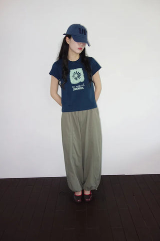 [3 colors] Yacht Bass Rock Banding Wide Pants