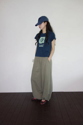 [3 colors] Yacht Bass Rock Banding Wide Pants