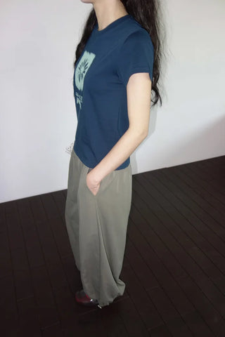 [3 colors] Yacht Bass Rock Banding Wide Pants