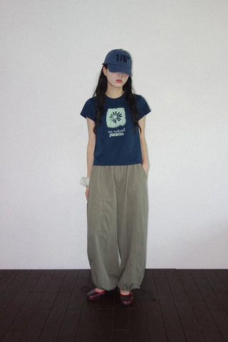 [3 colors] Yacht Bass Rock Banding Wide Pants