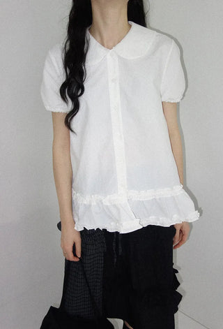 [2 colors] Rimatsu Check Ankle Frill Skirt