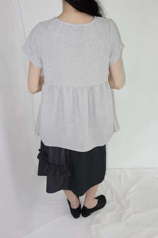 [2 colors] Rimatsu Check Ankle Frill Skirt