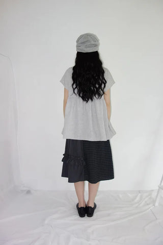 [2 colors] Rimatsu Check Ankle Frill Skirt