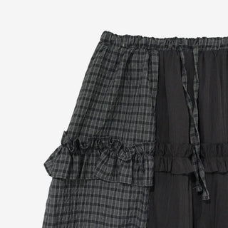 [2 colors] Rimatsu Check Ankle Frill Skirt
