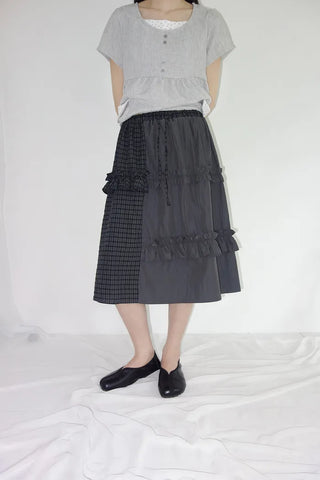 [2 colors] Elvina Linen Pocket Long Short Sleeve T-Shirt