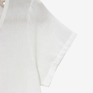 [2 colors] Elvina Linen Pocket Long Short Sleeve T-Shirt