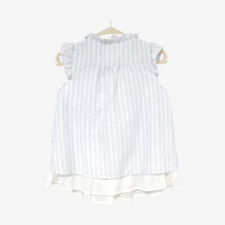 [2 colors] Army Frill Layered Blouse