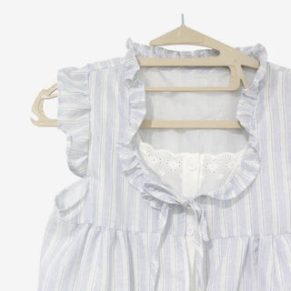 [2 colors] Army Frill Layered Blouse
